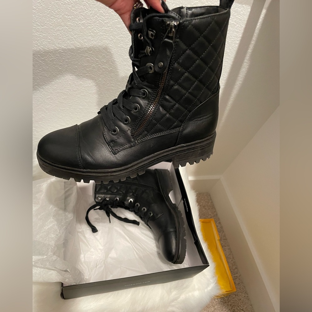 Nine west combat boots. Very well kept!